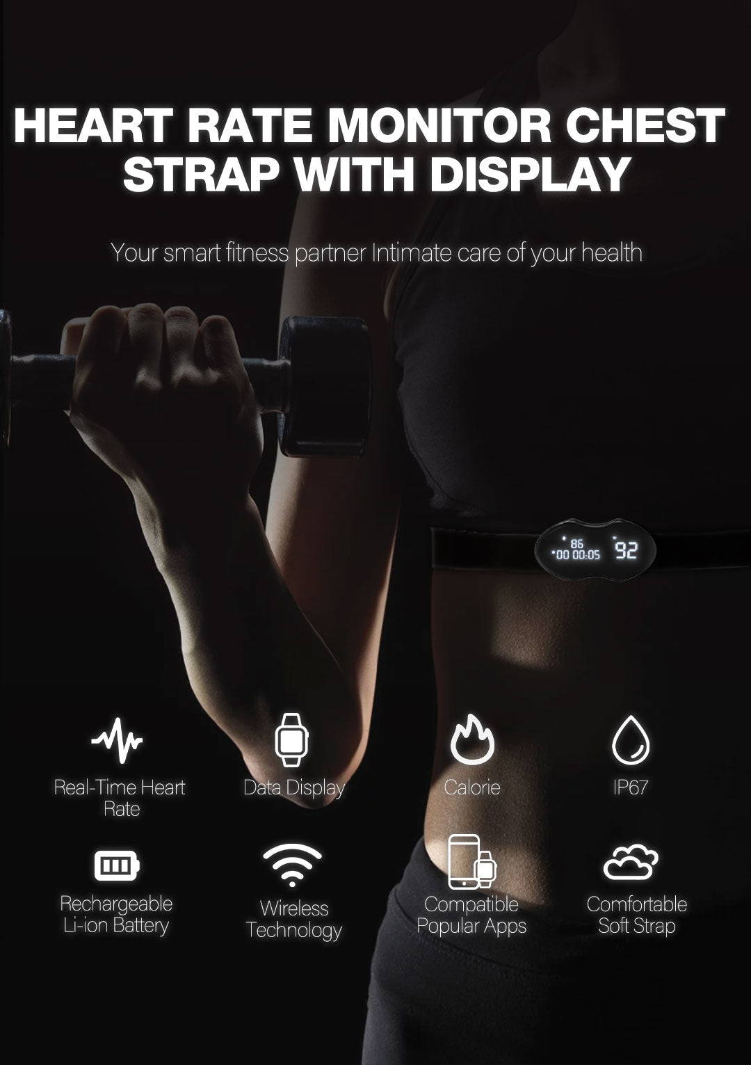 Pulsbelte HRD100 - med display